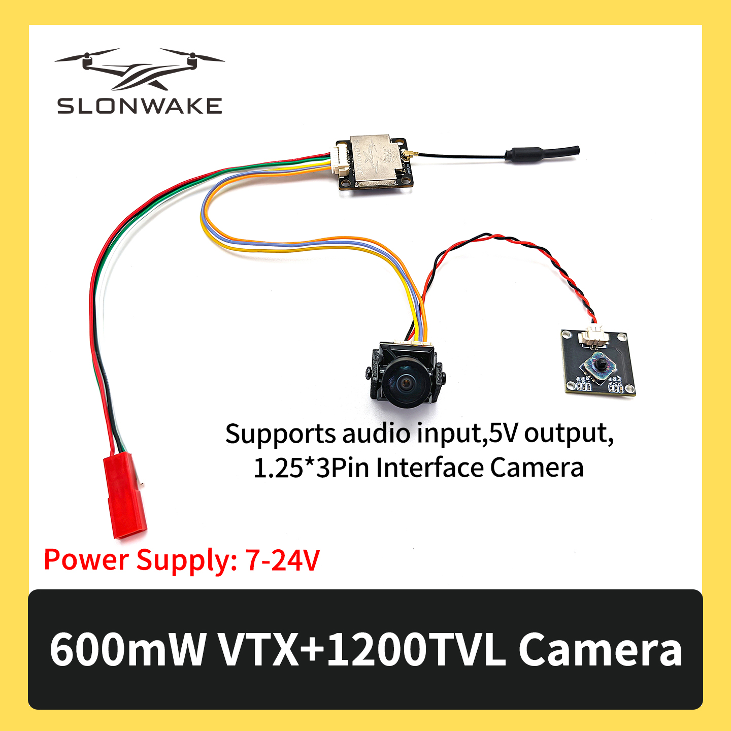 SLONWAKE 5.8G 600mW 7-24V FPV  – обзор и цена Drone Transmitter