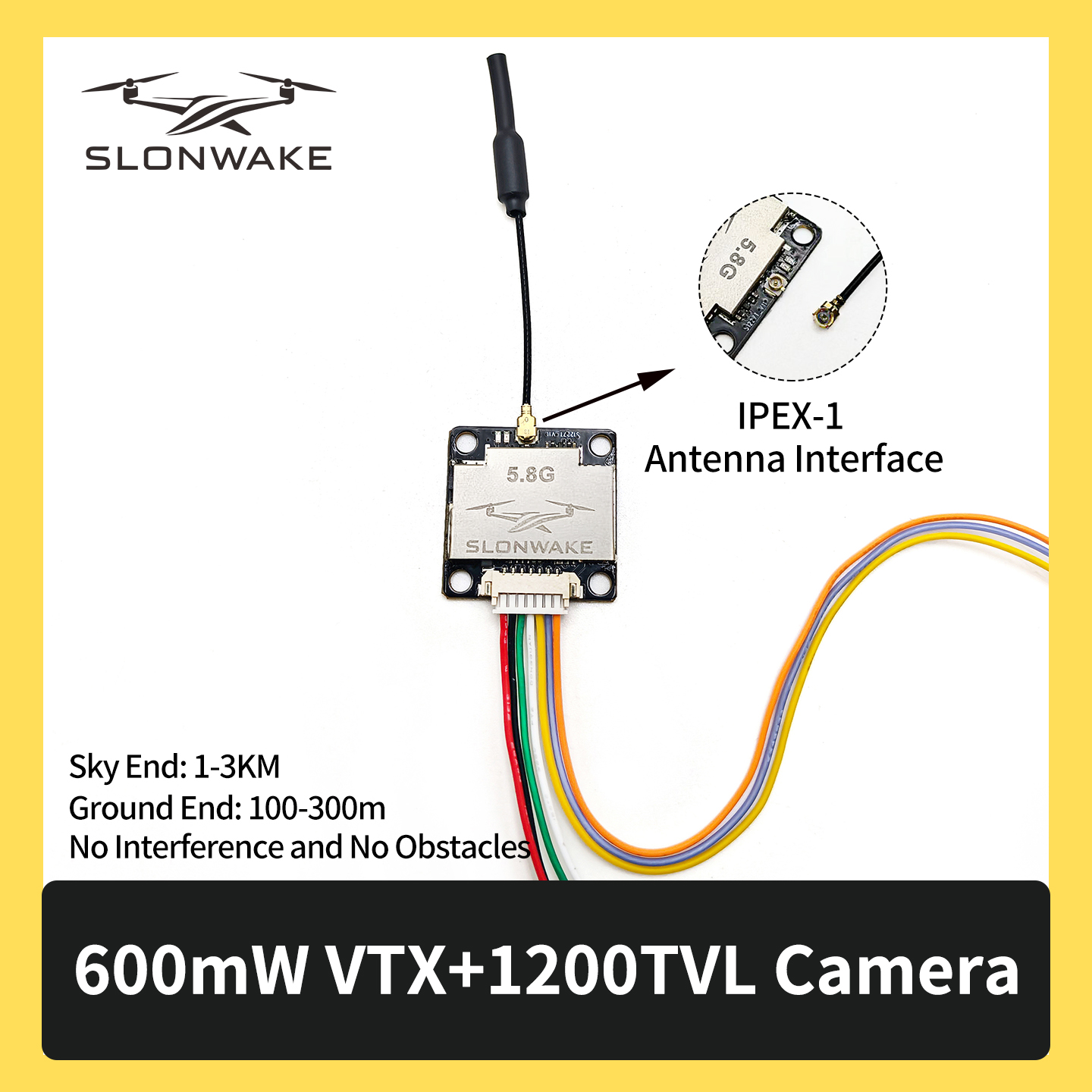 SLONWAKE 5.8G 600mW 7-24V FPV  – обзор и цена Drone Transmitter