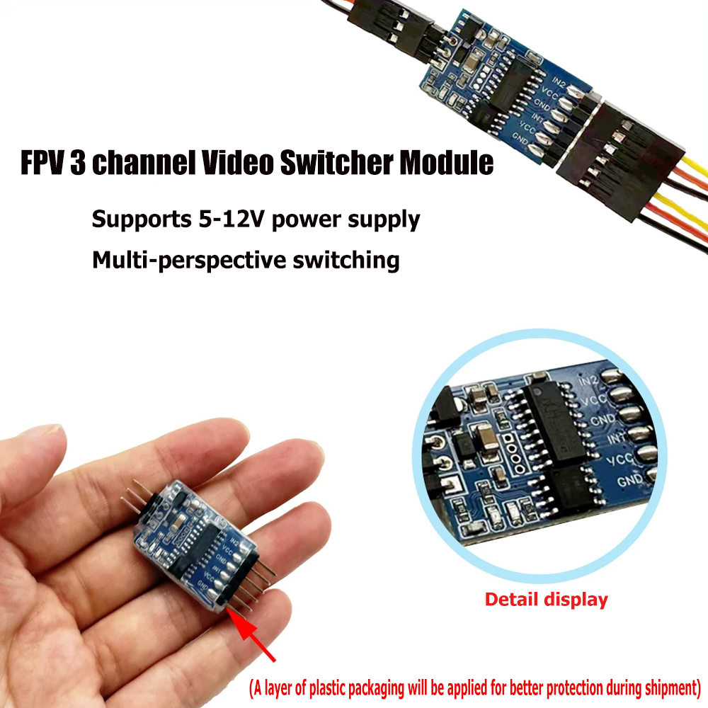 5.8G 3 Channel Video Switcher  – обзор и цена Drone Receiver