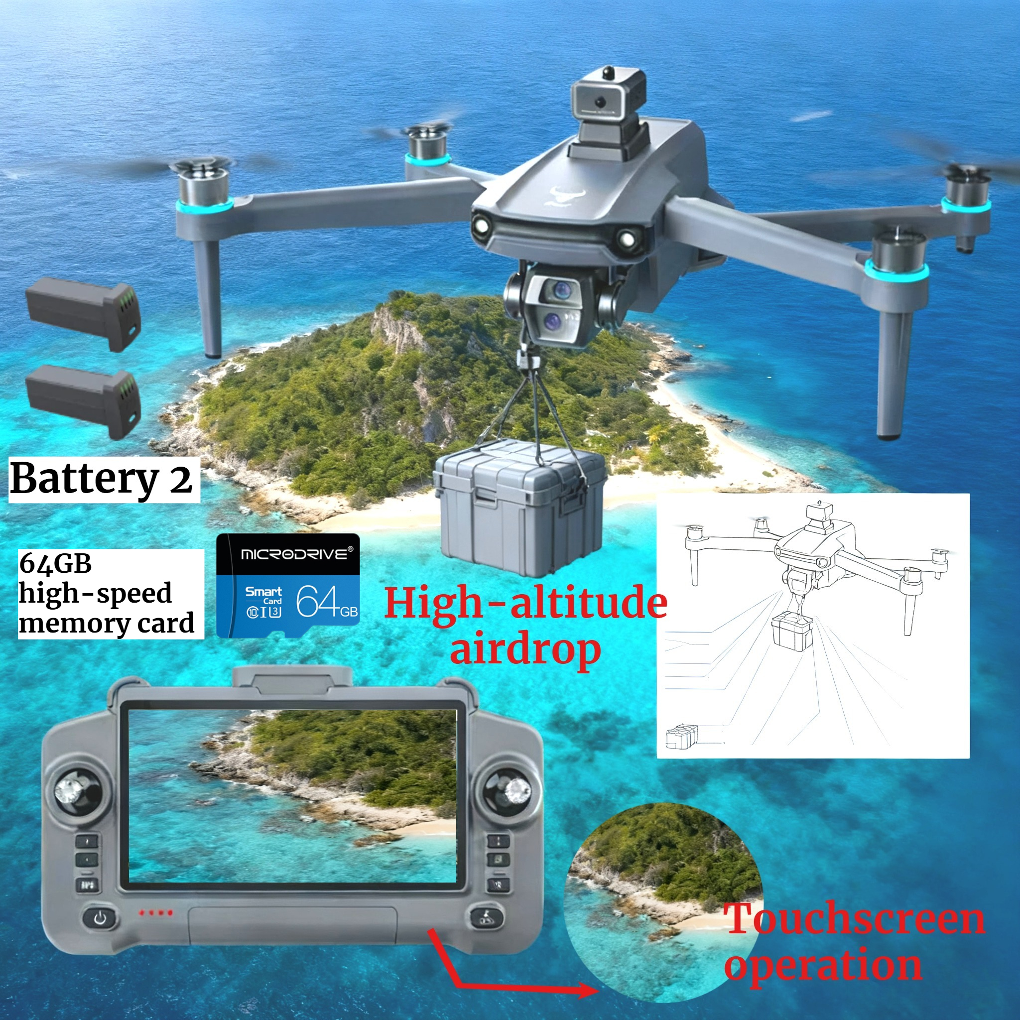 Drone GPS 8K HD Camera Aerial  – обзор и цена Drone Gps Mount