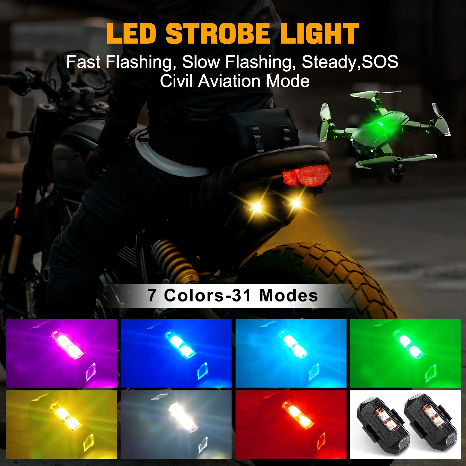 Motorcycle Lights Drone Strobe – обзор и цена Drone Led Light