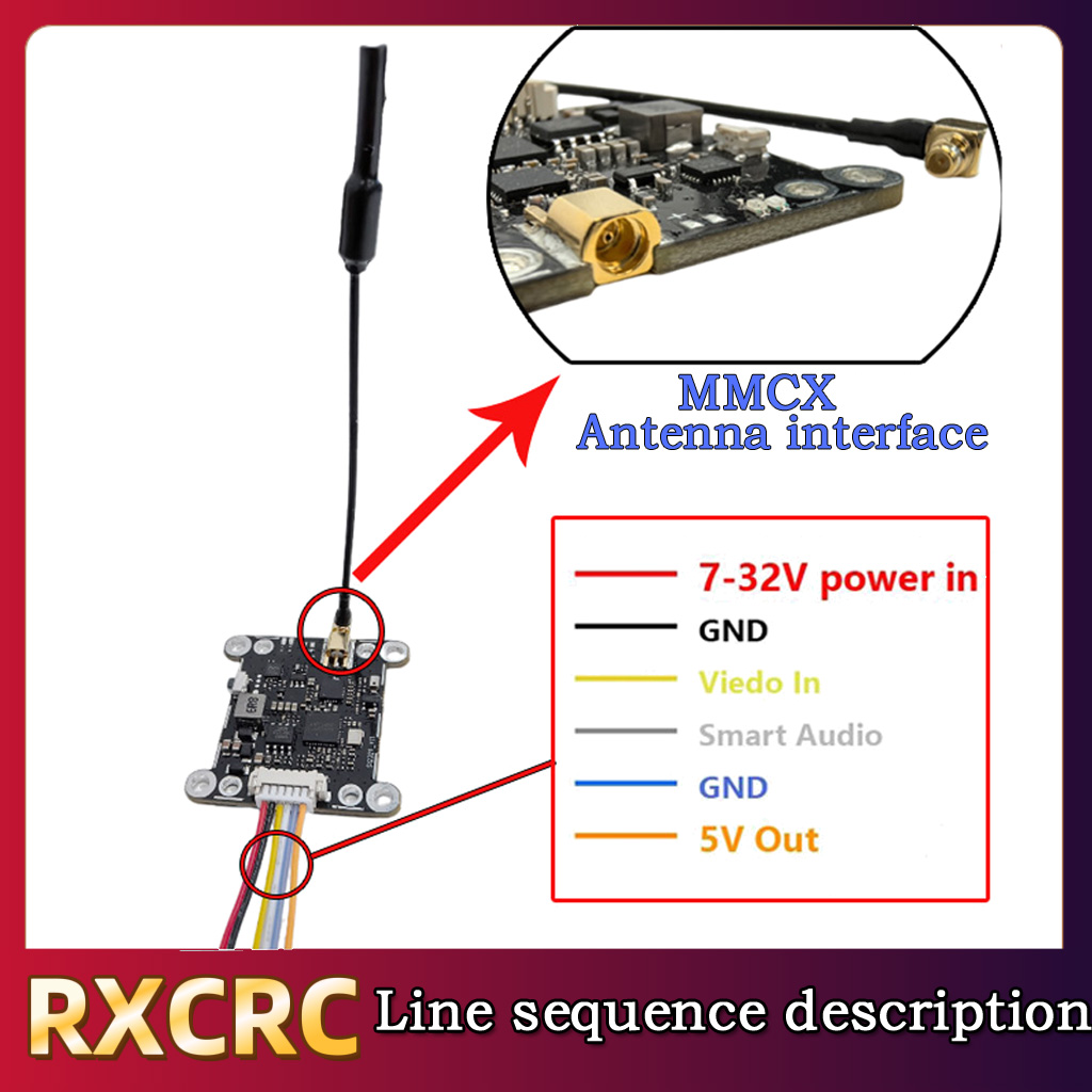 RXCRC 5.8G Module 48CH 1.6W VT – обзор и цена Drone Frame
