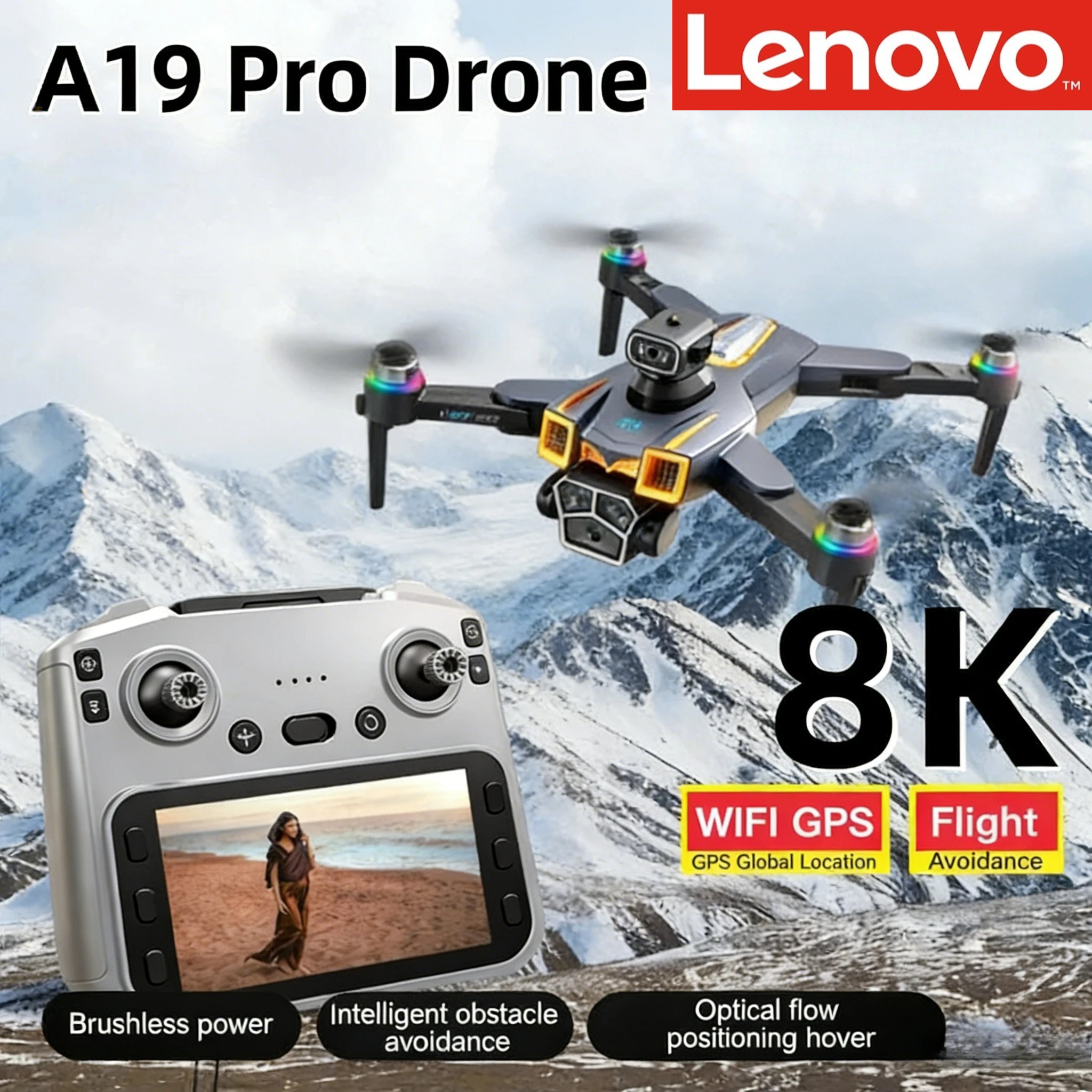 Lenovo A19 PRO Drone 8K Aerial – обзор и цена Drone Gps Mount